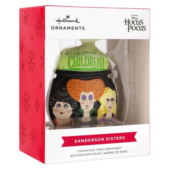 (NIB) HALLMARK • Disney Hocus Pocus Sanderson Sisters Cauldron Xmas Ornament - Picture 1 of 12